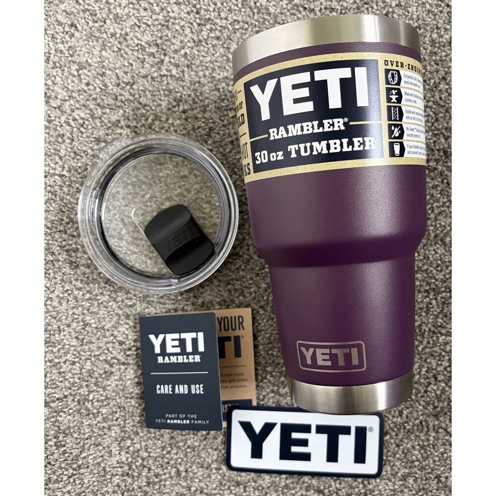 Yeti Rambler 30 oz. Tumbler Nordic Purple with Sticker NEW